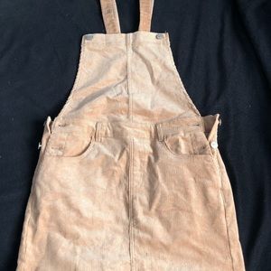 Corduroy overall dress, enjoy the cover pic lol
